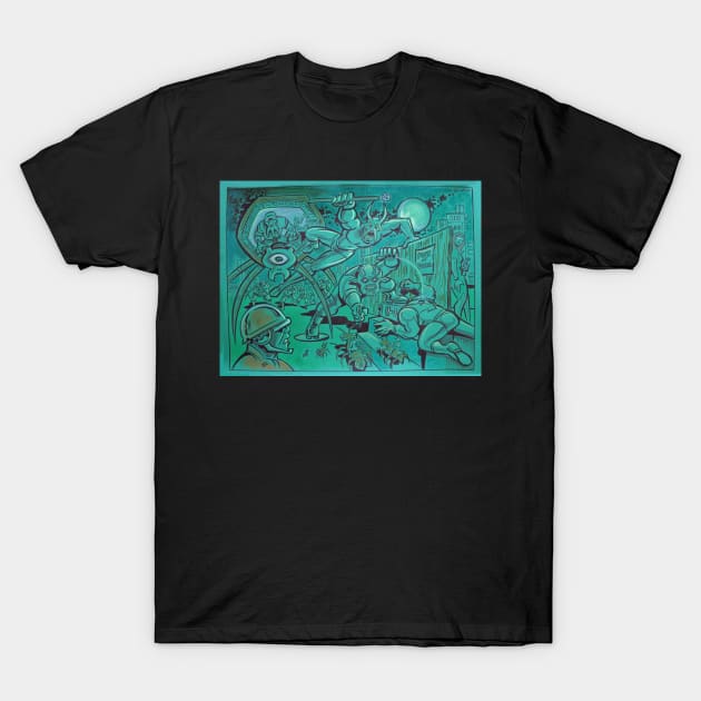 Alien Alleyway T-Shirt by BennettBlackLight